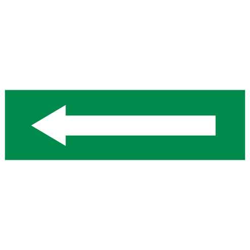 Bord met pictogram pijl groen rechthoek