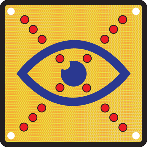 Reflecterend bord voor slechtzienden