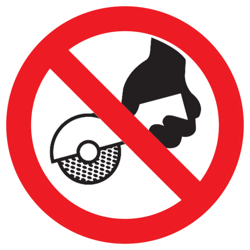 Bord met pictogram handmatig slijpen ISO7010 P034