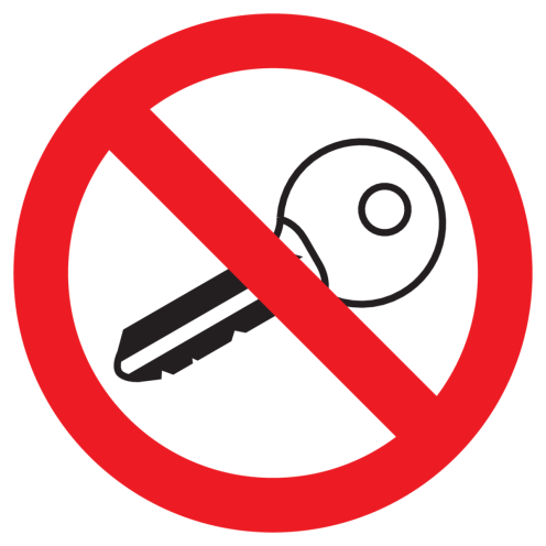 Bord met pictogram contact uitzetten