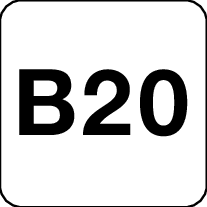 Brandstofsticker B20