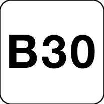 Brandstofsticker B30