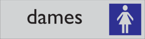 Zelfklevend deurbordje Dames