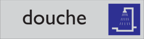 Zelfklevend deurbordje Douche