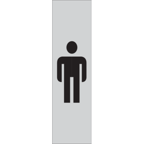 Zelfklevend deurbordje Heren (Verticaal)