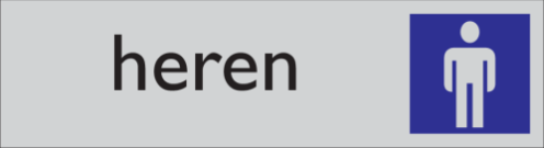 Zelfklevende deurbordje Heren 