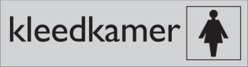 Zelfklevend deurbordje Kleedkamer Dames