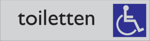 Zelfklevend deurbordje Mindervalide Toilet
