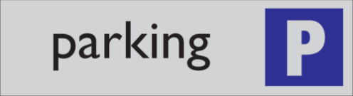 Zelfklevend deurbordje Parking