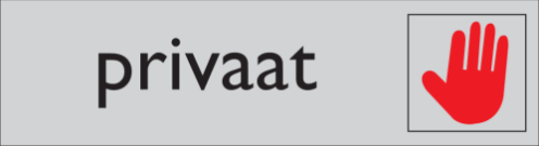 Zelfklevend deurbordje Privaat