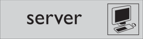 Zelfklevend deurbordje Server ruimte / ICT ruimte