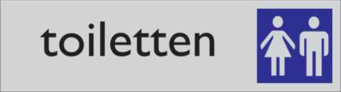 Zelfklevend deurbordje toiletten