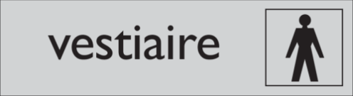 Zelfklevend deurbordje Vestiaire Messieurs