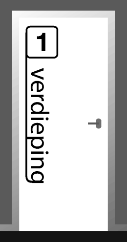 Deursticker "Etage aanduiding"