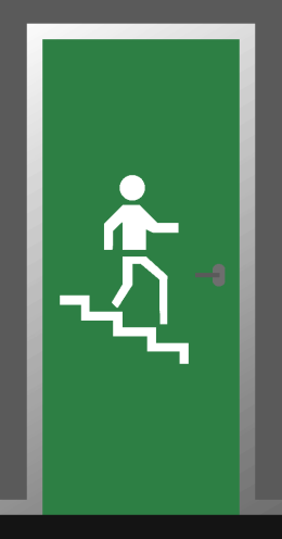 Deursticker "Trap Naar beneden"