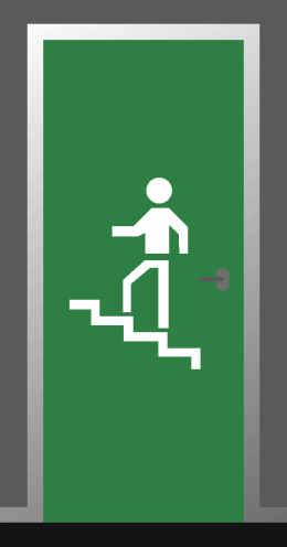 Deursticker "Trap naar boven"