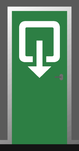 Deursticker "Uitgang"