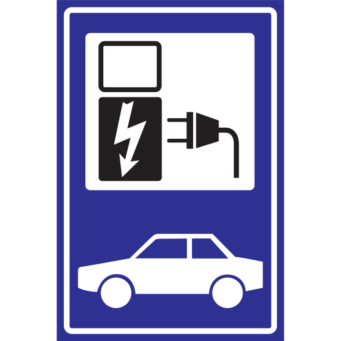 Dibond bord oplaadpunt elektrische auto