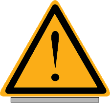 Gevarendriehoek met pictogram waarschuwing "Algemeen Gevaar" (Aluminium)