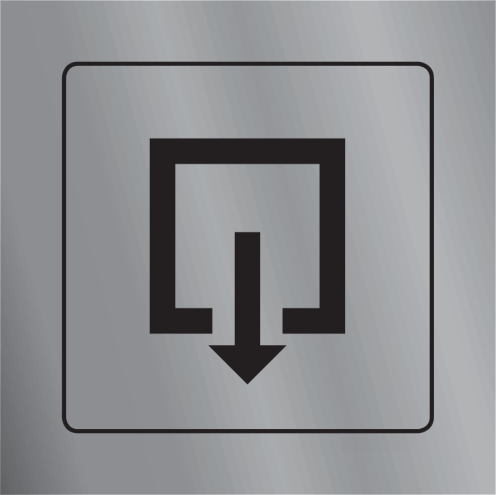 Dubbelzijdig aluminium bord met pictogram voor het aanduiden van de uitgang