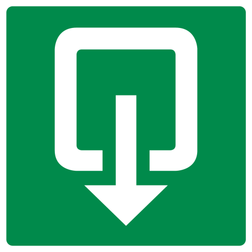 Dubbelzijdig forex bord met pictogram uitgang