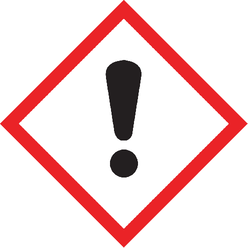 Ruitvorm sticker met pictogram "Gevaarlijke, schadelijke en irriterende stoffen" - GHS07