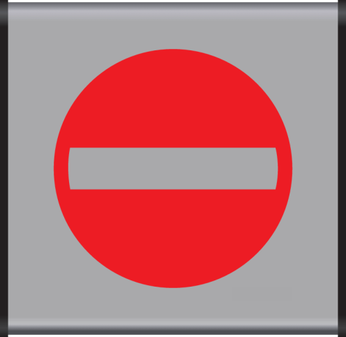 Aluminium geprofileerd bord met pictogram Verboden richting