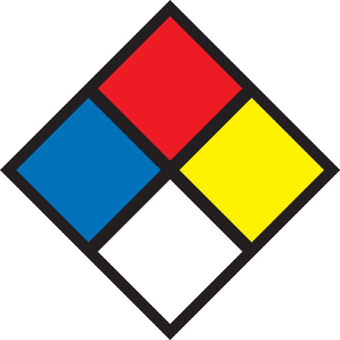 Gevaarsetiket Gevaren Diamant - sticker - NFPA 704