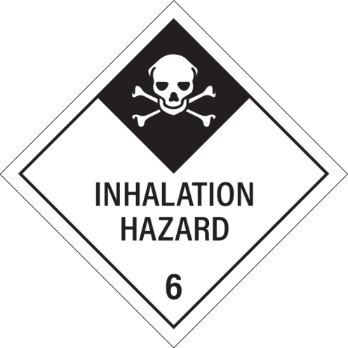 Gevaarsetiket Inhalation Hazard - sticker - IMO 6
