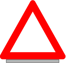 Gevarendriehoek rood/wit "Algemeen Gevaar" (Aluminium)