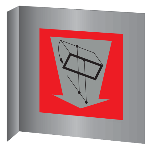 Aluminium haaks bord met rookluik pictogram