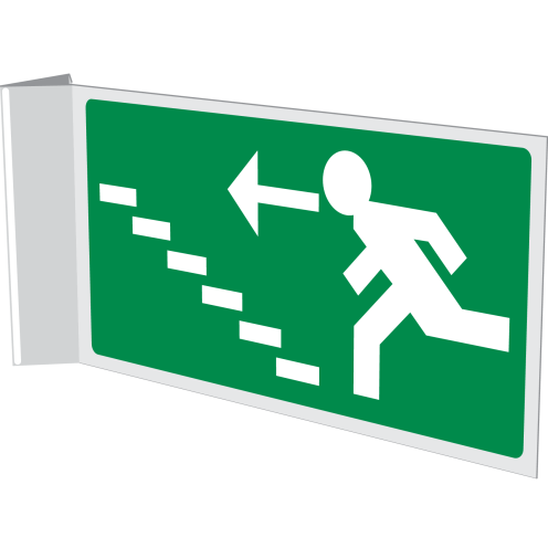 Nooduitgang trap omhoog (haaks)