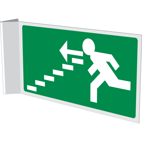 Nooduitgang trap omlaag (haaks)