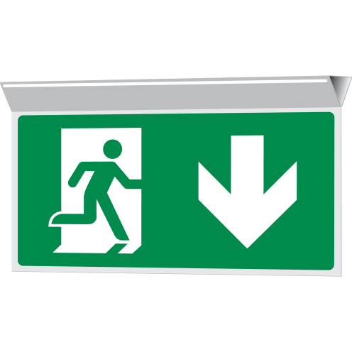 Nooduitgang naar beneden (haaks plafond)