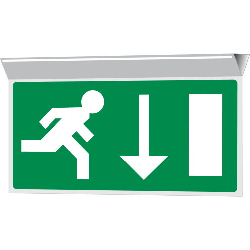 Nooduitgang naar beneden (haaks plafond)