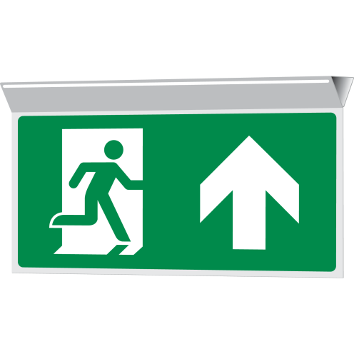 Nooduitgang rechtdoor (haaks plafond)