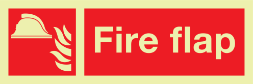 IMO Sign Fire Flap