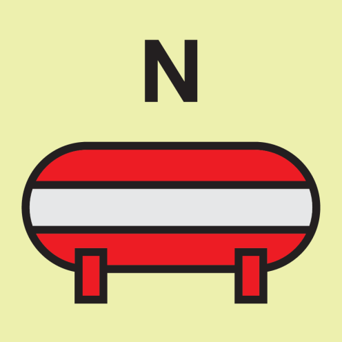 IMO Sign Fixed Nitrogen Extinguishing Installation