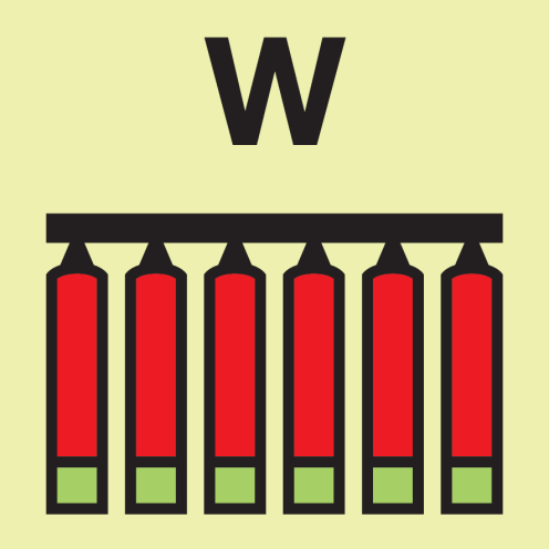 IMO Sign Fixed Water Extinguishing Battery