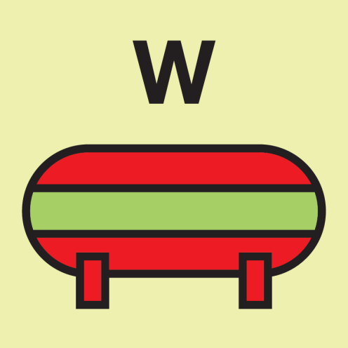 IMO Sign Fixed Water Extinguishing Installation