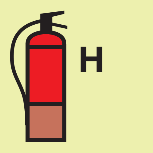 IMO Sign Halon Fire Extinguisher
