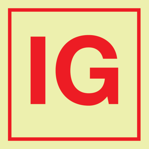 IMO Sign Inert gas installation