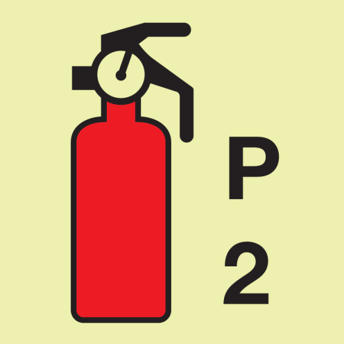 IMO Sign Powder Fire Extinguisher P2