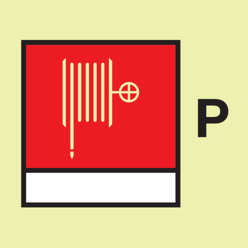 IMO Sign Powder Fire Hose and Nozzle