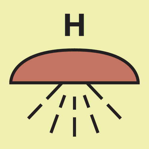 IMO Sign Space protected by halon extinguishing system