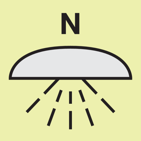 IMO Sign Space protected by nitrogen extinguishing system