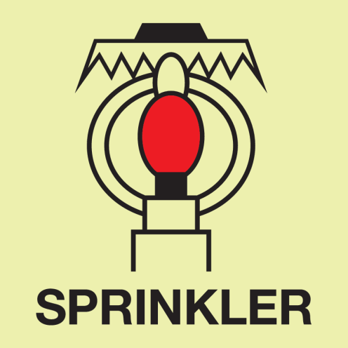 IMO Sign Space Protected by Sprinkler
