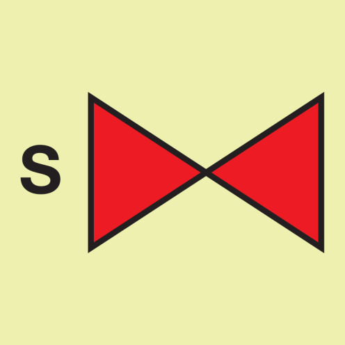 IMO Sign Sprinkler Section Valve