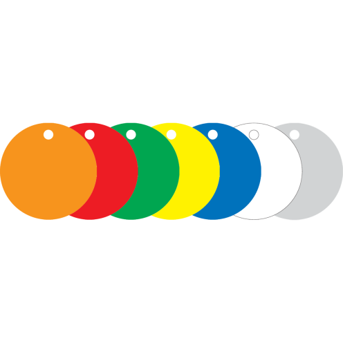 Kunststof labels PVC rond