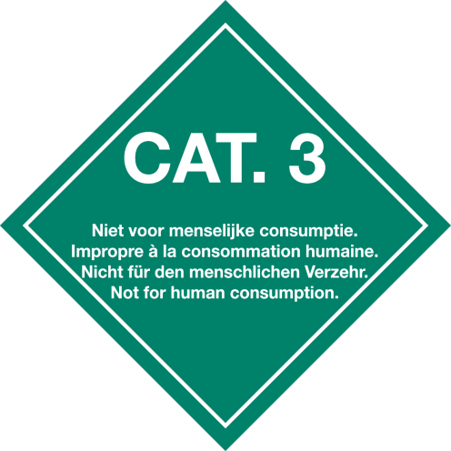 Magneet Bord Categorie 3 - Niet voor menselijke consumptie